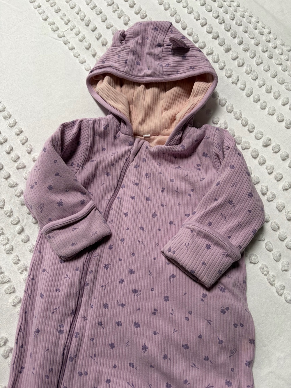 Baby Mori Ribbed Pramsuit - Picture 3 of 6